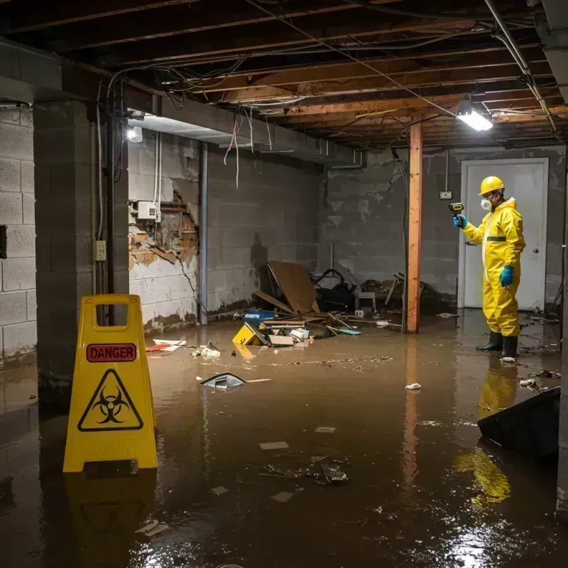 Flooded Basement Electrical Hazard in Richmond, MO Property